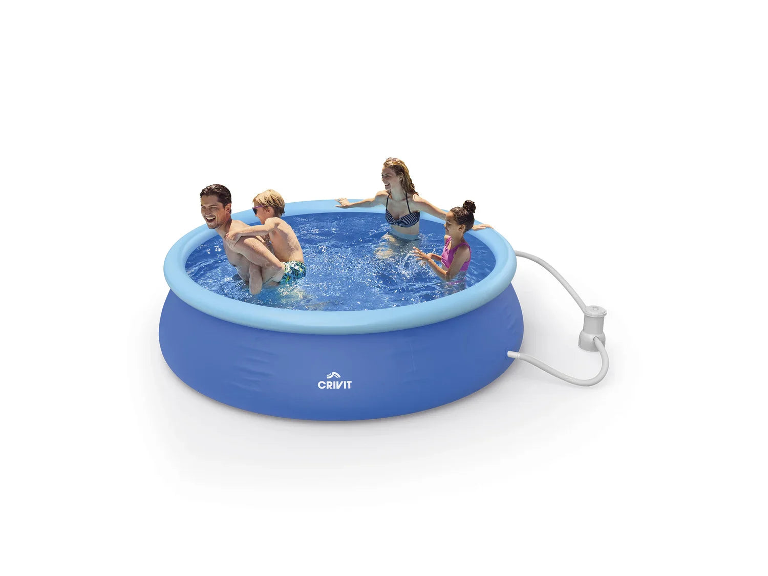 CRIVIT Piscine Quick-up avec pompe de filtration,  240 x 63 cm