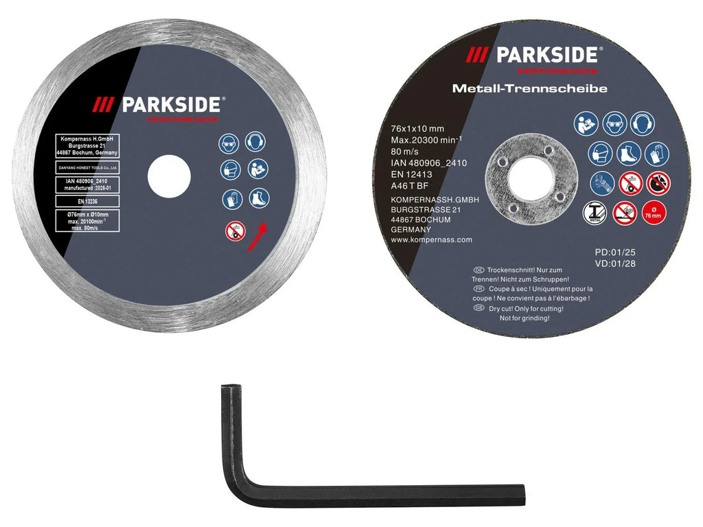 PARKSIDE PERFORMANCE Meuleuse dangle sans fil PPWSA 12 A1, 76 mm, 12 V