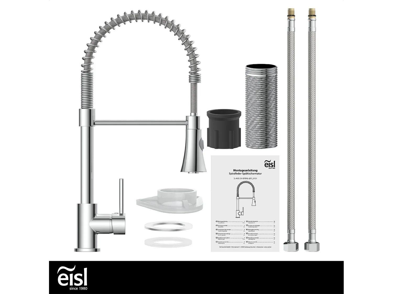 Eisl Mitigeur robinet de cuisine LEON, avec ressort en spirale