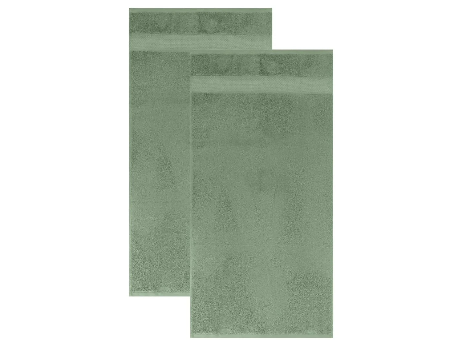 LIVARNO Lot de 2 serviettes de toilette Premium, 50 x 100 cm