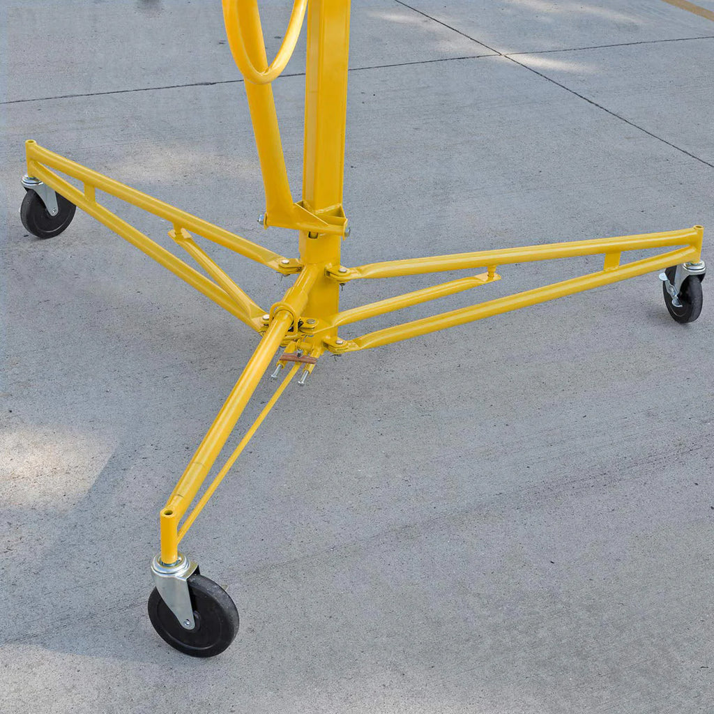 2025 Stark USA 65044 65044 Drywall Lift 11' Yellow Rolling Sheetrock Panel Hoist Jack