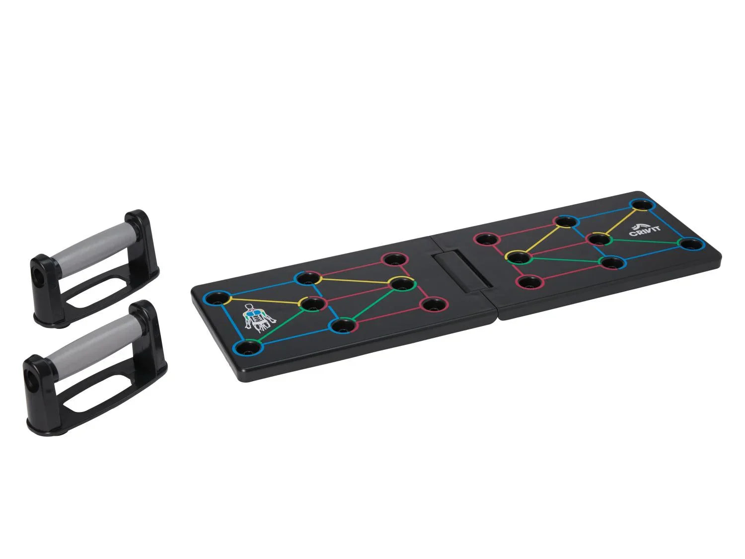 CRIVIT Planche  pompes ou set dhaltres courts ou kettlebell