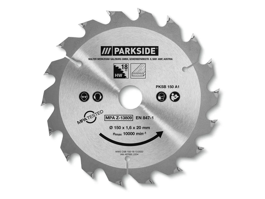 PARKSIDE Lame de scie circulaire, 150 mm, 18 dents ou 24 dents