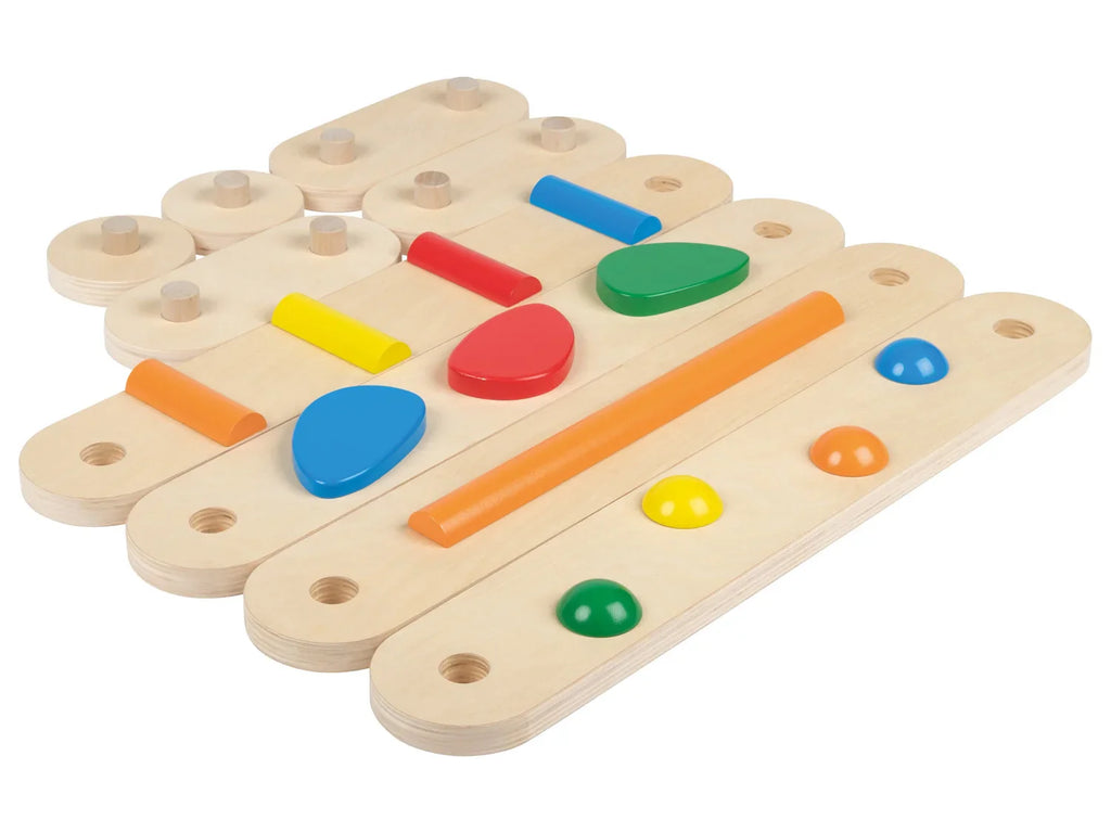 Playtive Jeu de poutres d'quilibre en bois, 9 pices
