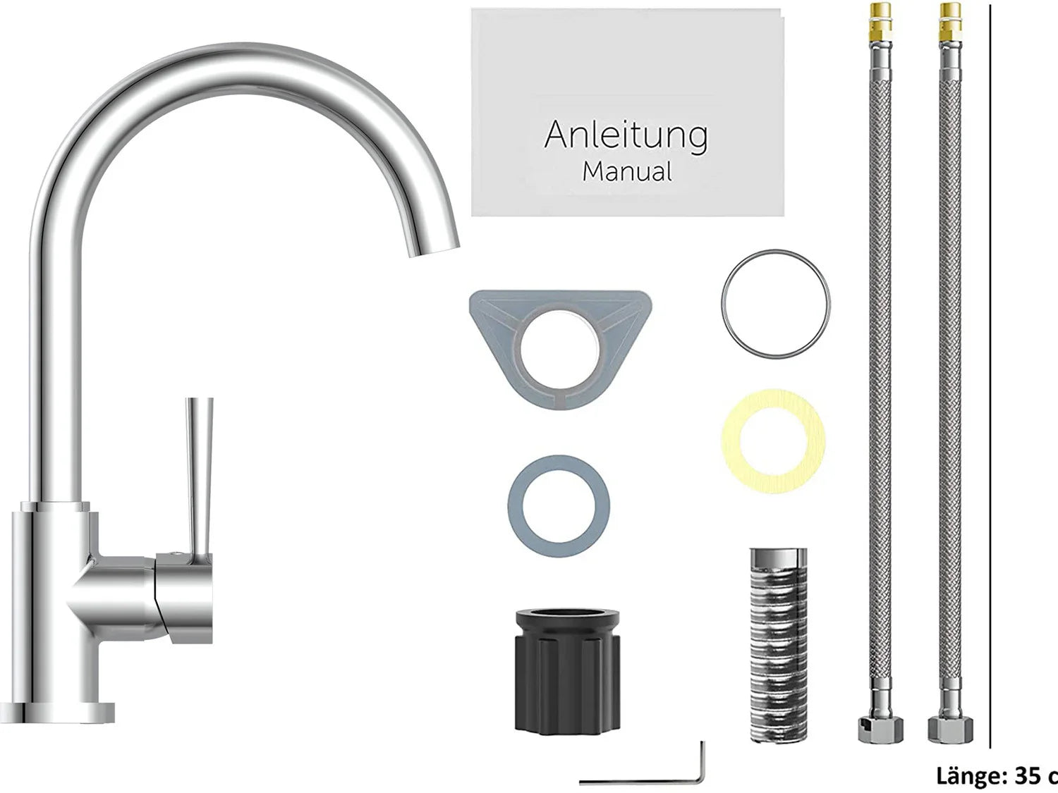 Schtte Mitigeur robinet de cuisine CORNWALL, avec bec courb