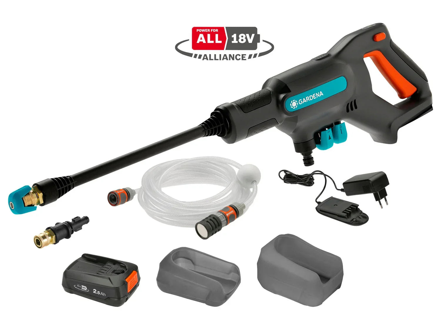Gardena Nettoyeur moyenne pression  batterie AquaClean 24/18V P4A, 24 bar