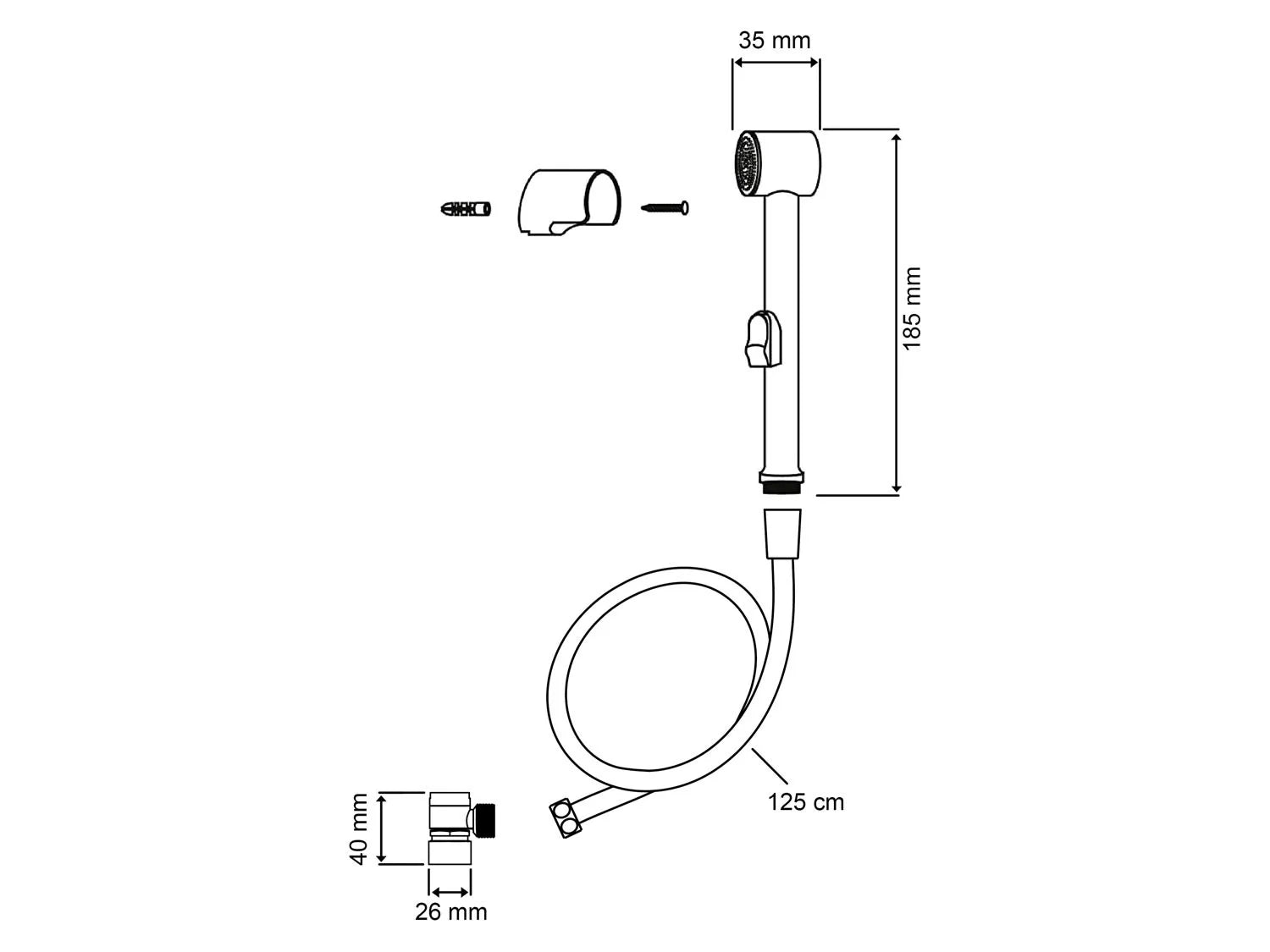 Eisl Douchette pour lavabo, flexible