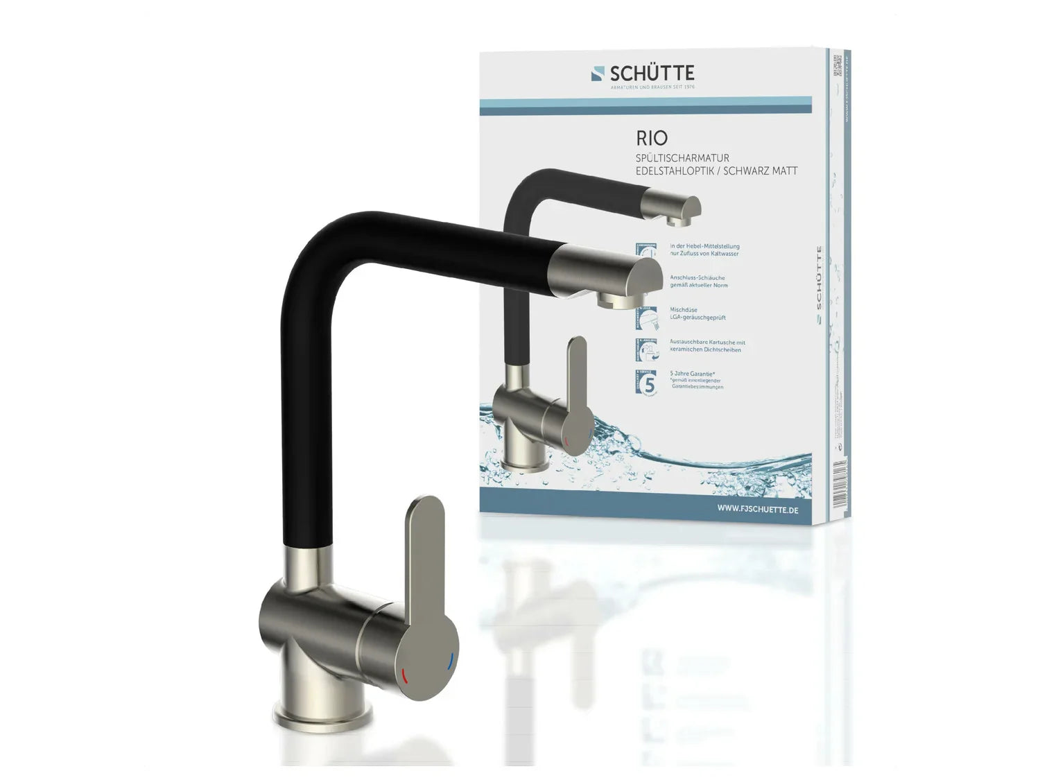 Schtte Mitigeur robinet de cuisine RIO, avec bec rtractable