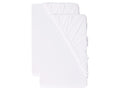 LIVARNO Lot de 2 draps-housses en jersey, 90-100 x 200 cm