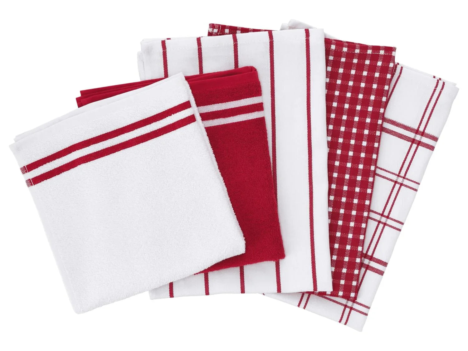 W5 Lot de 5 torchons de cuisine