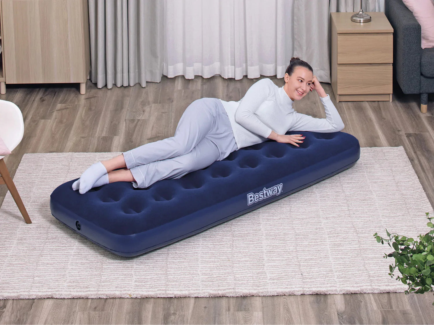 Bestway Matelas gonflable Blue Horizon Single, 185 x 76 cm