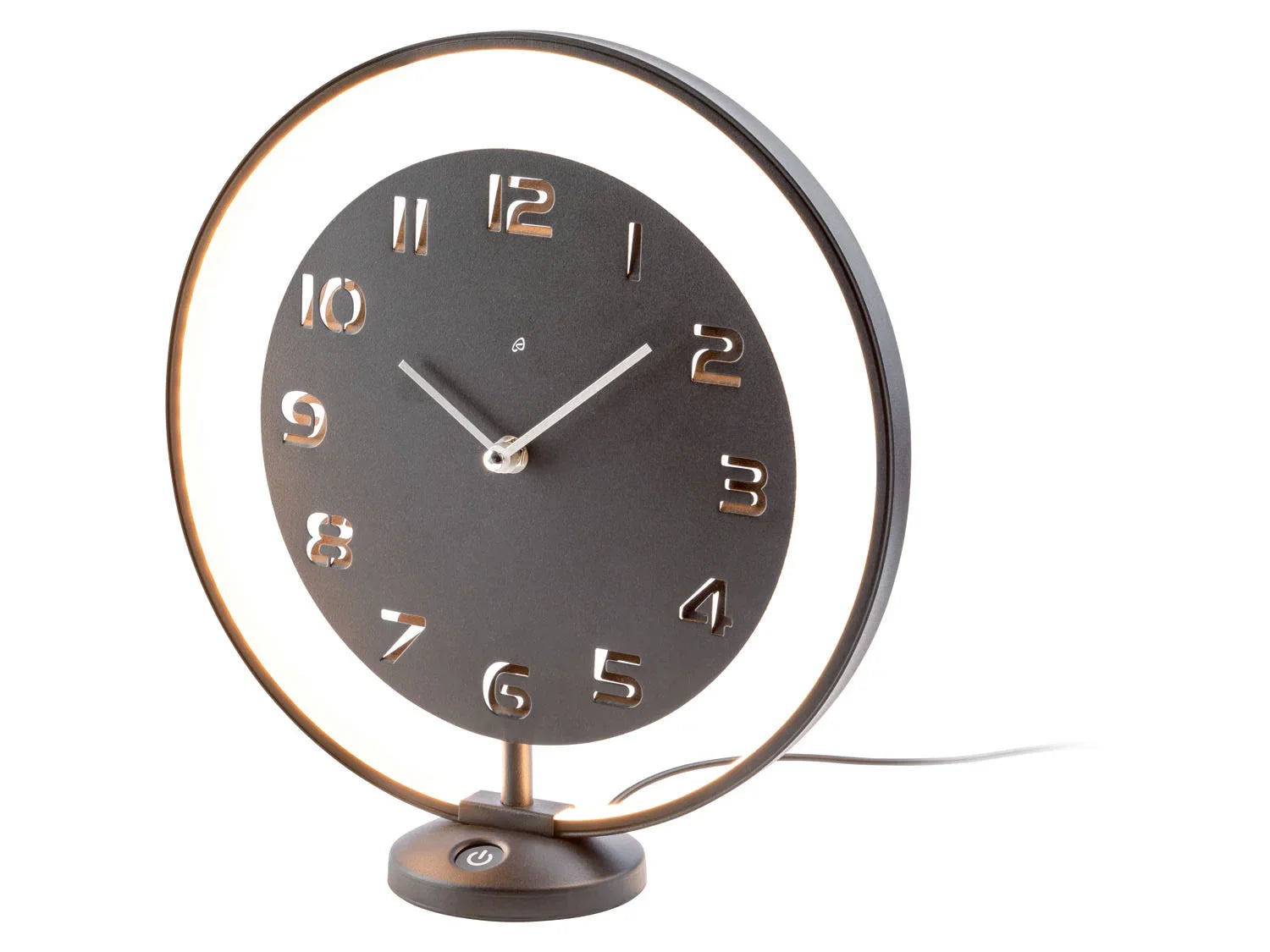 AURIOL Horloge de table, avec anneau lumineux LED