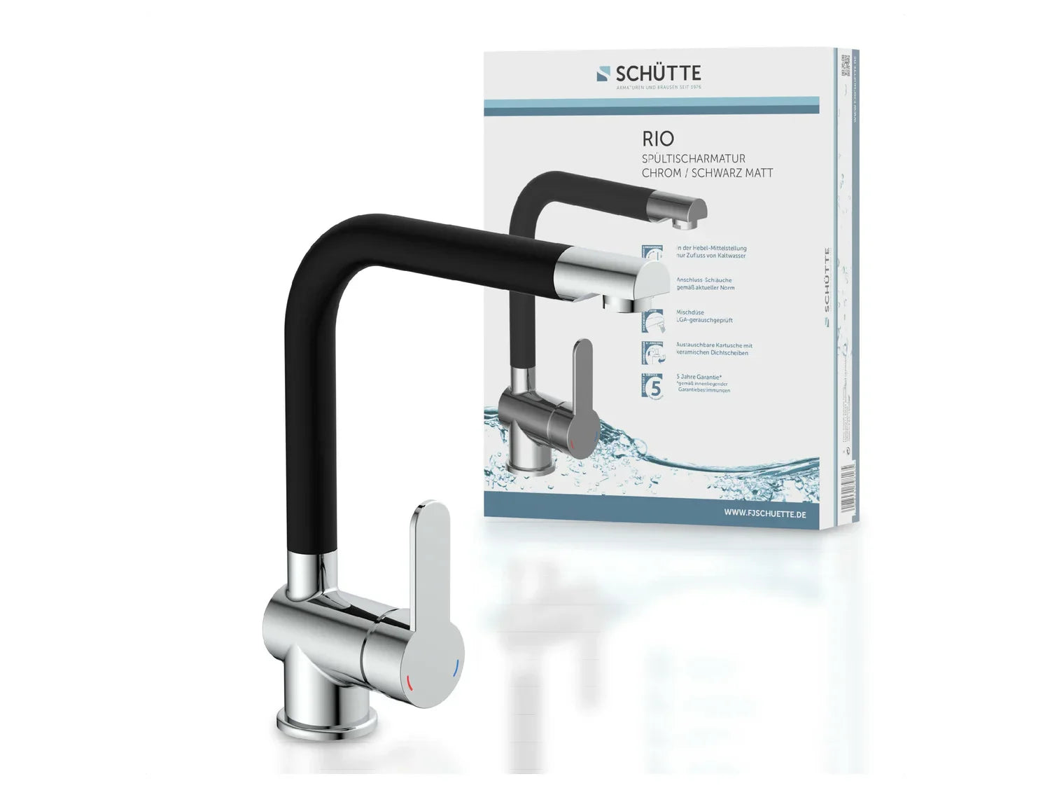 Schtte Mitigeur robinet de cuisine RIO, avec bec rtractable
