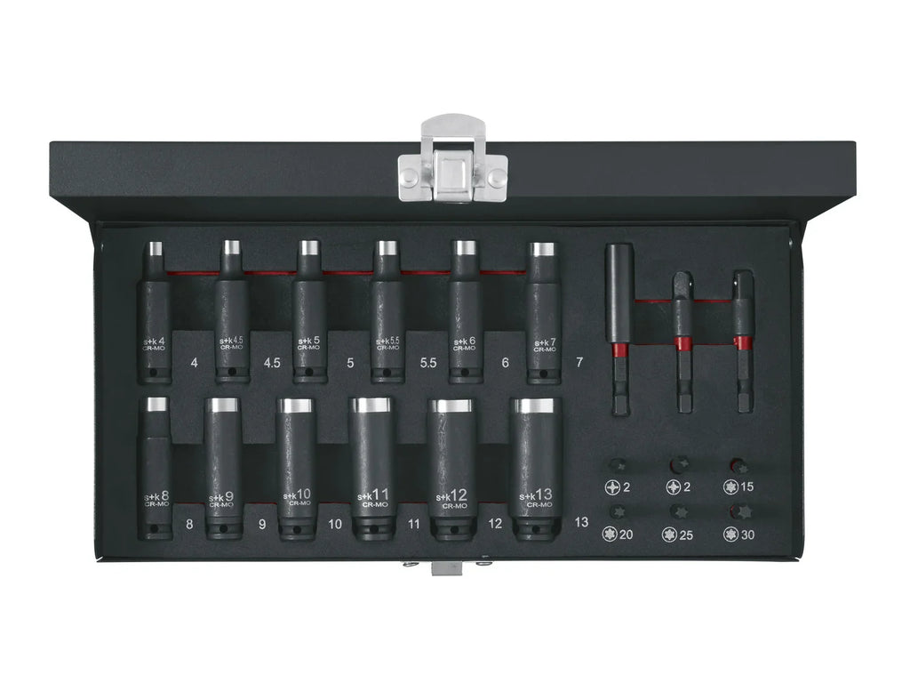 PARKSIDE PERFORMANCE Set de douilles et embouts pour cl  choc, PSS 21 A1, 21 pices