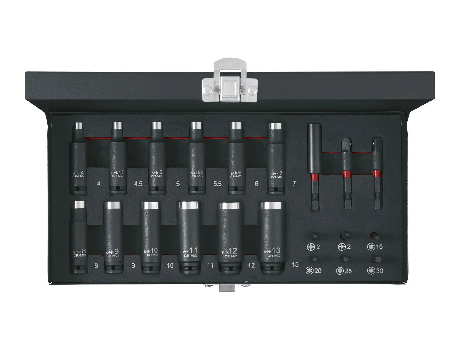 PARKSIDE PERFORMANCE Set de douilles et embouts pour cl  choc, PSS 21 A1, 21 pices
