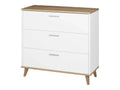 LIVARNO home Commode Corfu, 80 x 75,3 x 33 cm, blanc/imitation chne
