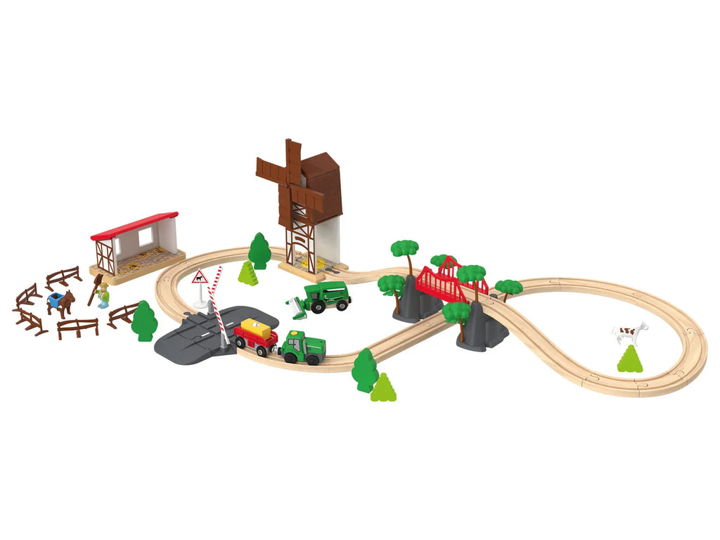 Playtive Set de chemin de fer en bois