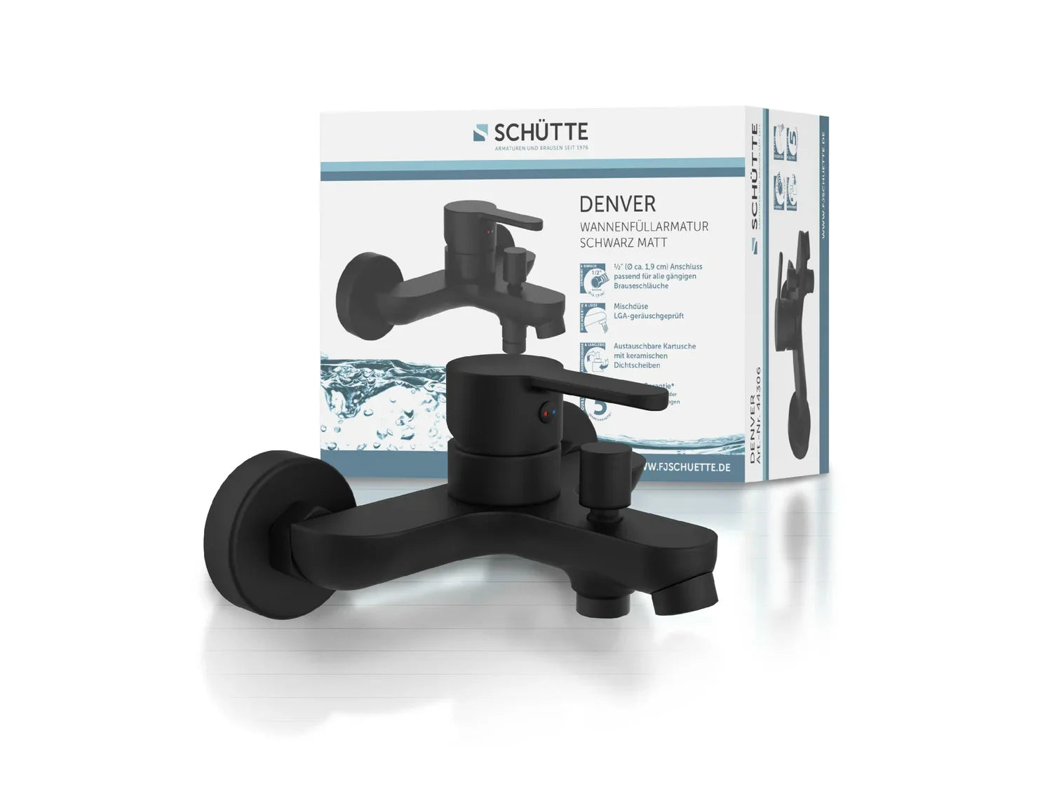 Schtte Mitigeur de salle de bains srie  Denver , noir