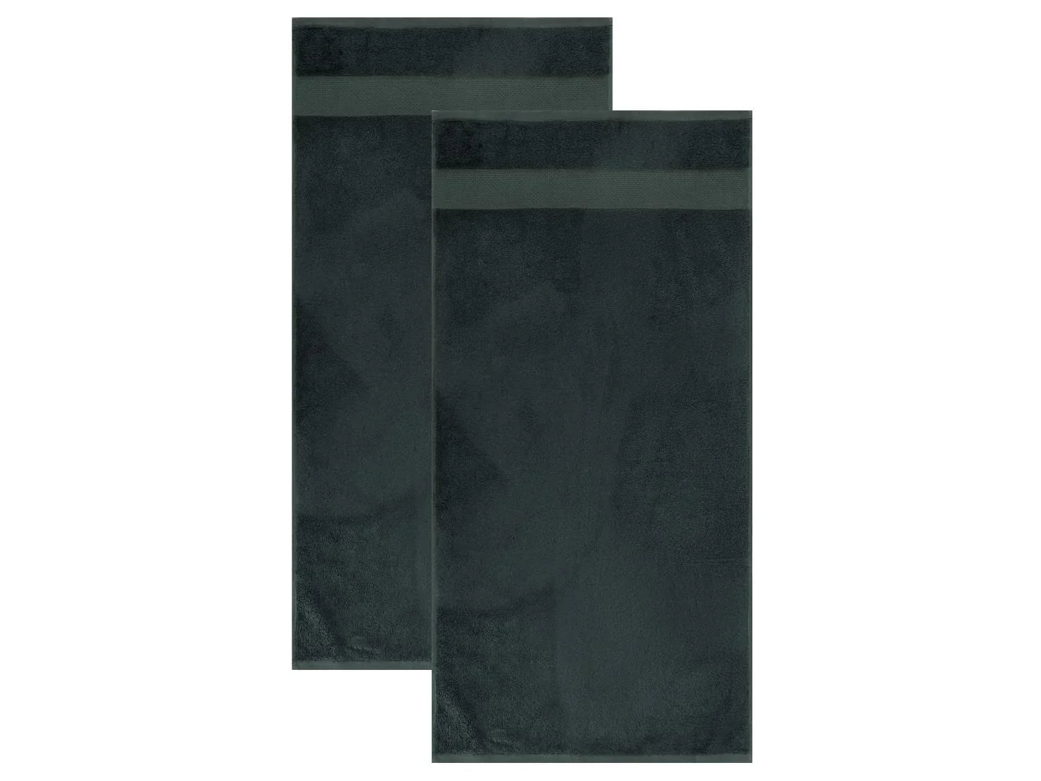 LIVARNO Lot de 2 serviettes de toilette Premium, 50 x 100 cm