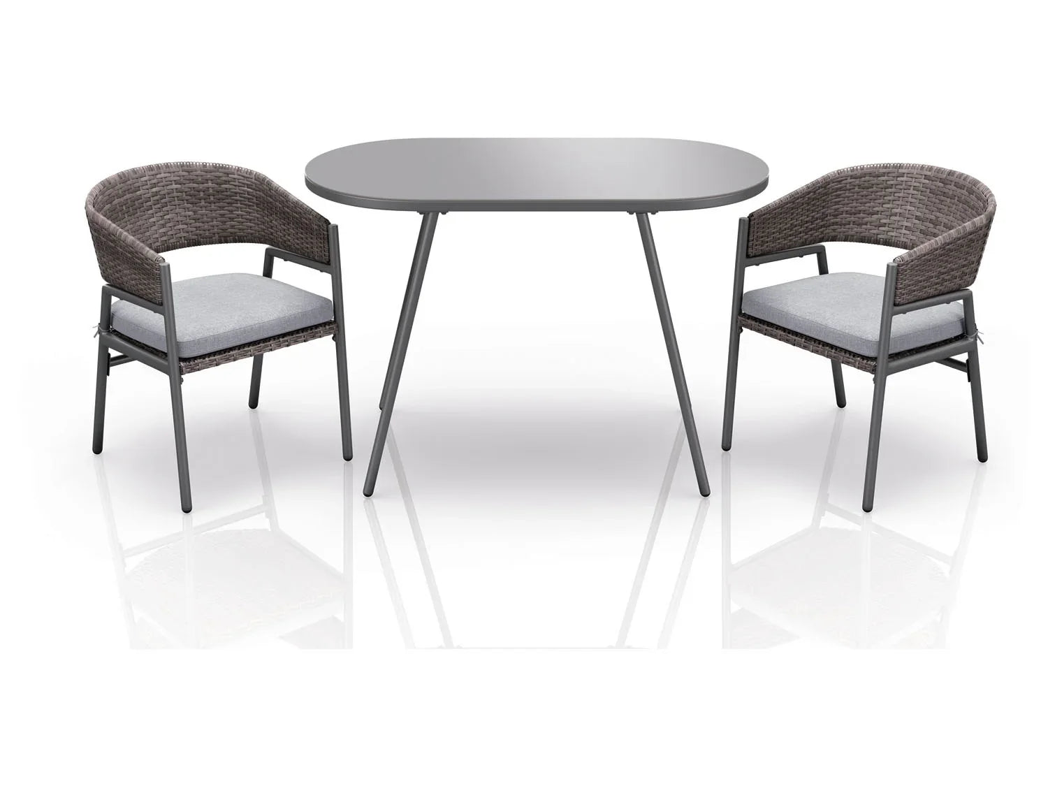 LIVARNO home Salon de balcon en acier, 3 pices