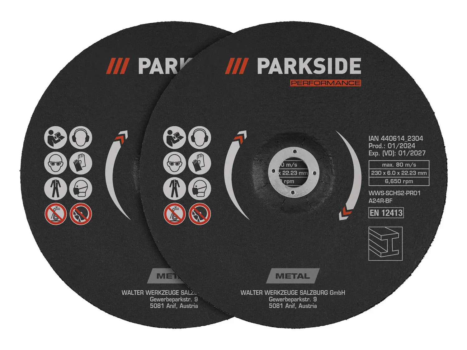 PARKSIDE PERFORMANCE Disques  trononner ou disques  barber,  230 mm