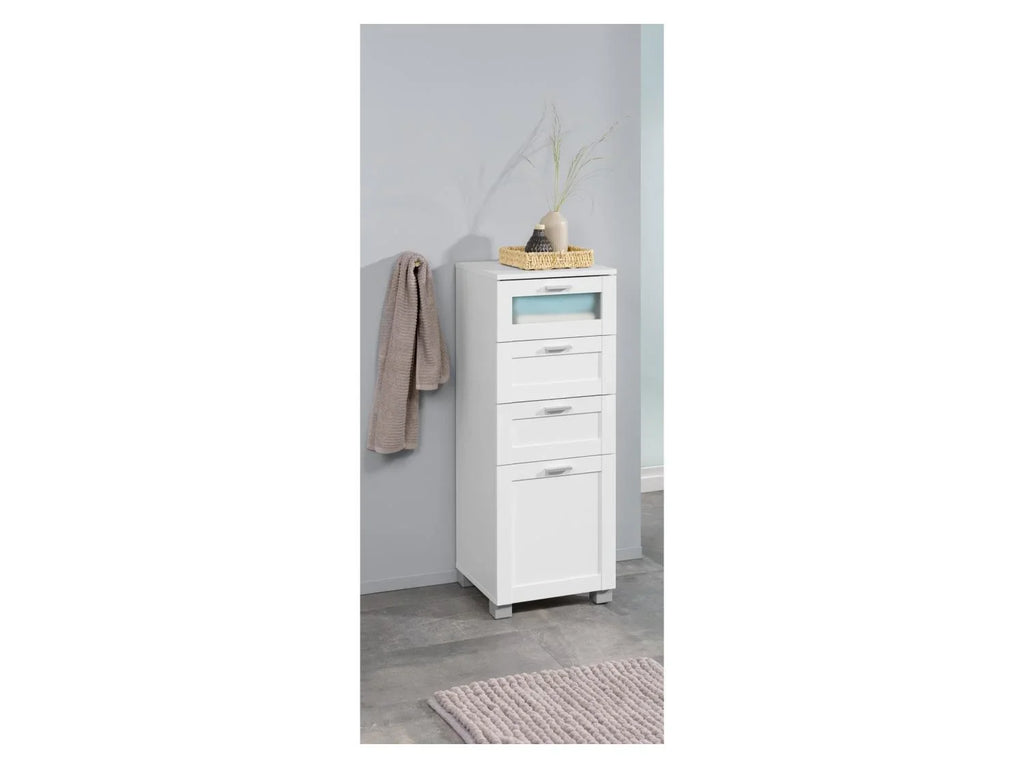 LIVARNO home Meuble de salle de bains Basel, 37 x 96,9 x 34,5 cm, blanc