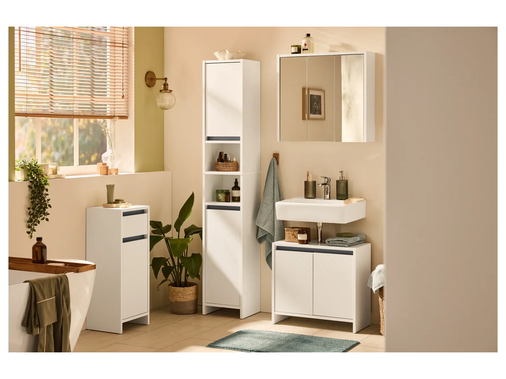 LIVARNO home Armoire latrale de salle de bains Oslo, 32 x 80 x 28 cm, blanche