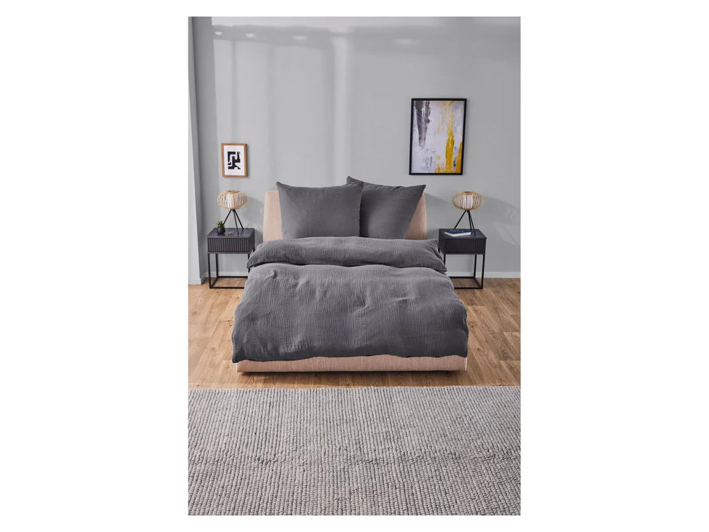 LIVARNO home Parure de lit en mousseline, 260 x 240 cm