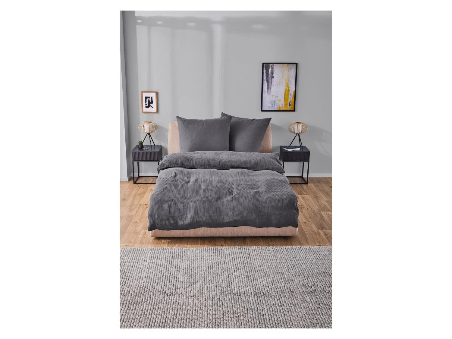 LIVARNO home Parure de lit en mousseline, 260 x 240 cm