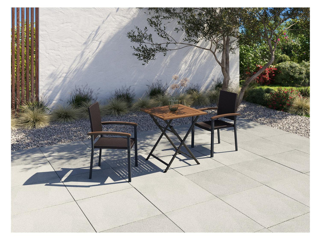 LIVARNO Table de jardin + Lot de 2 fauteuils en rsine tresse Valencia