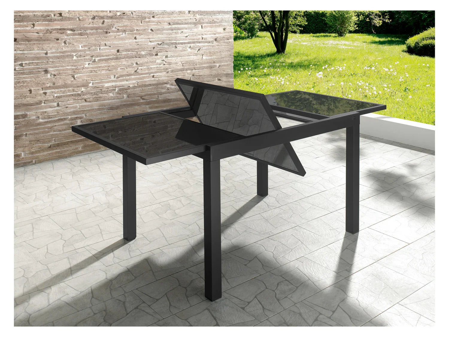 LIVARNO home Table de jardin extensible en aluminium Houston, noir