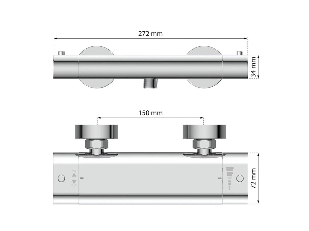 Eisl Mitigeur de salle de bain CARNEO, avec thermostat