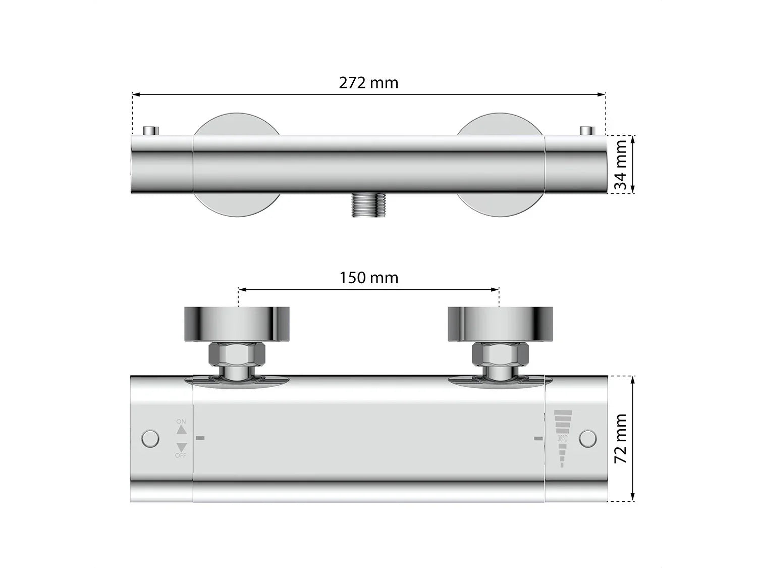 Eisl Mitigeur de salle de bain CARNEO, avec thermostat