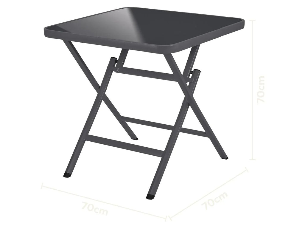 LIVARNO Table de jardin + Lot de 2 fauteuils en aluminium Houston