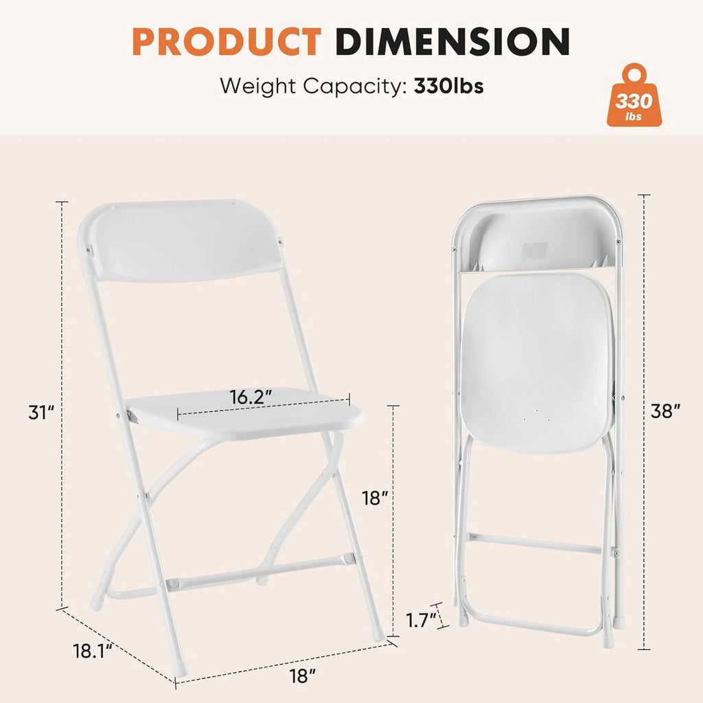 Sweetcrispy Folding Chair 12 Pack, Leather Padded Folding Chairs, Sturdy Metal Foldable Chairs