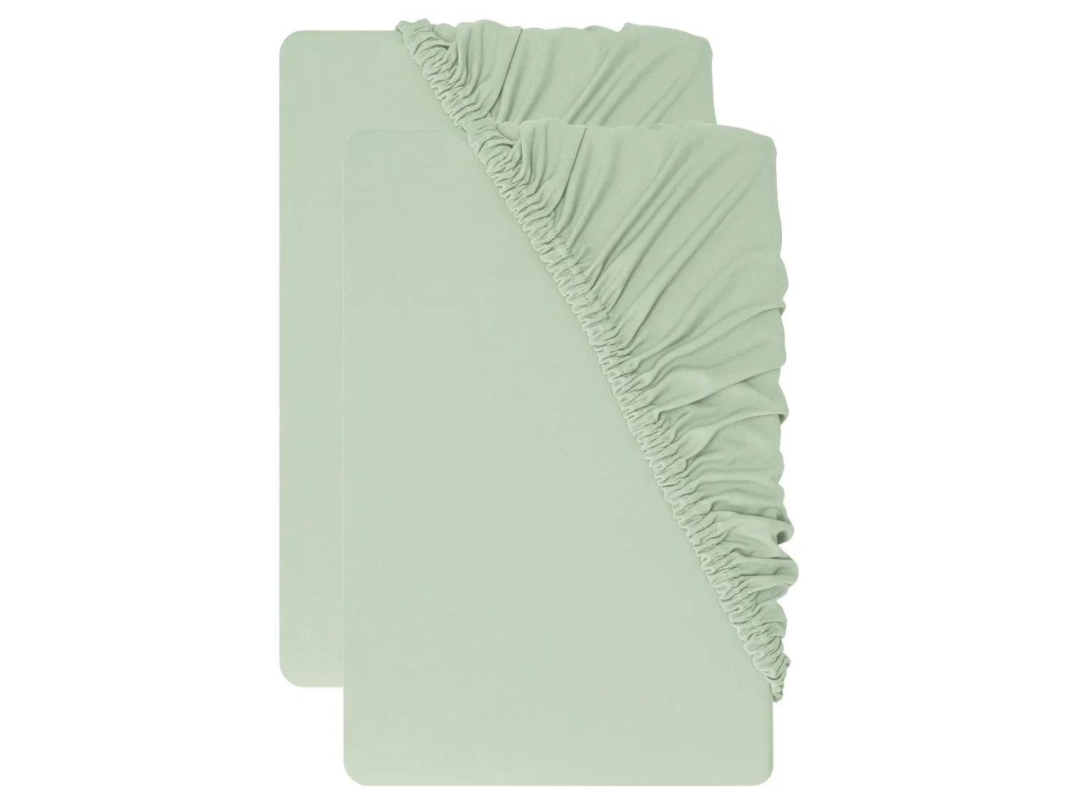 LIVARNO Lot de 2 draps-housses en jersey, 140-160 x 200 cm