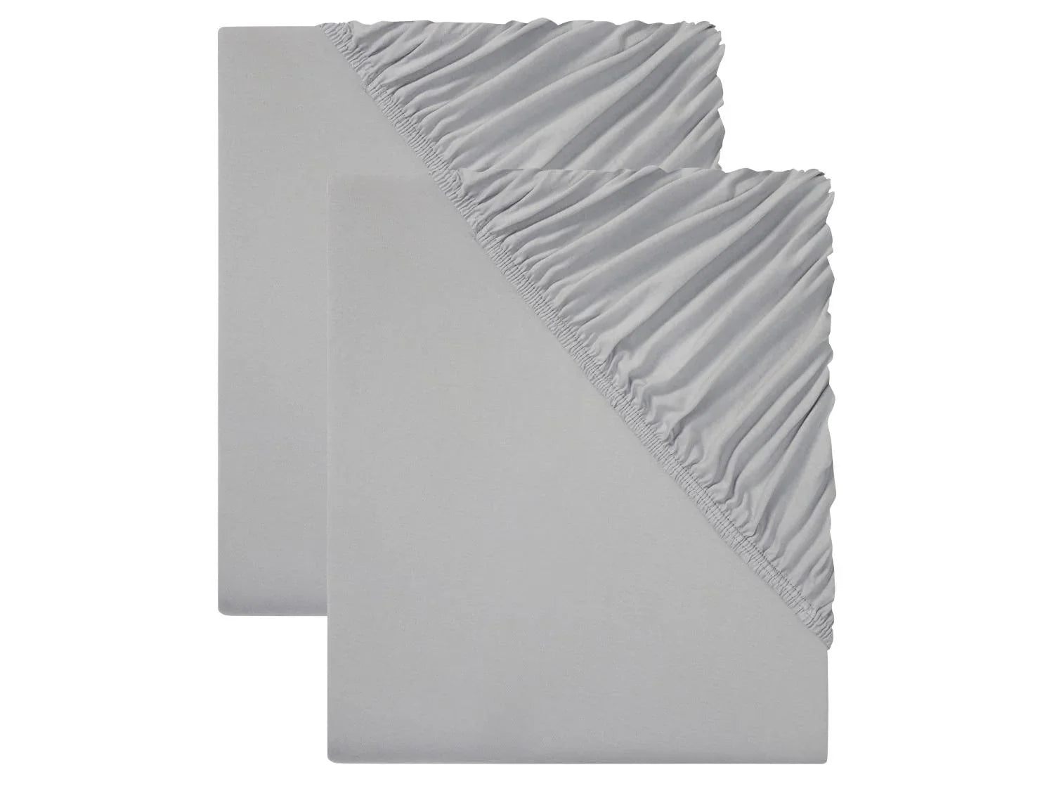 LIVARNO home Lot de 2 draps-housses en jersey 180-200 x 200 cm