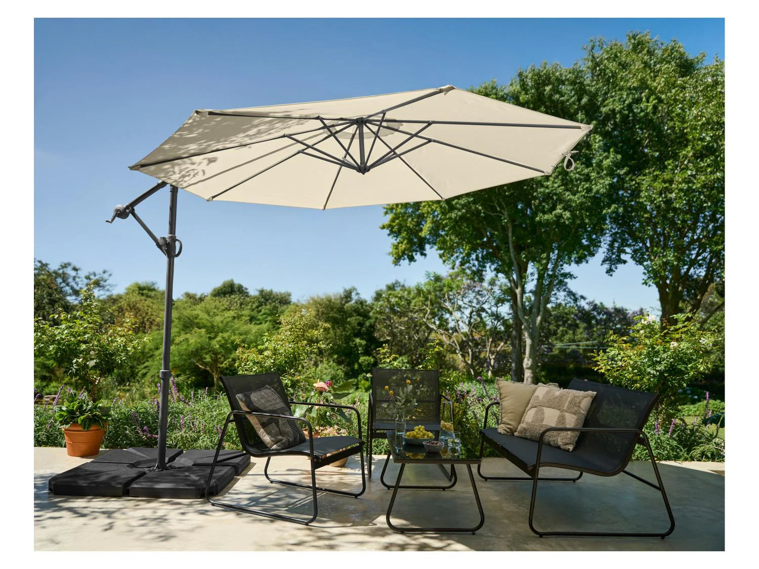 LIVARNO Dalles de lestage pour parasol