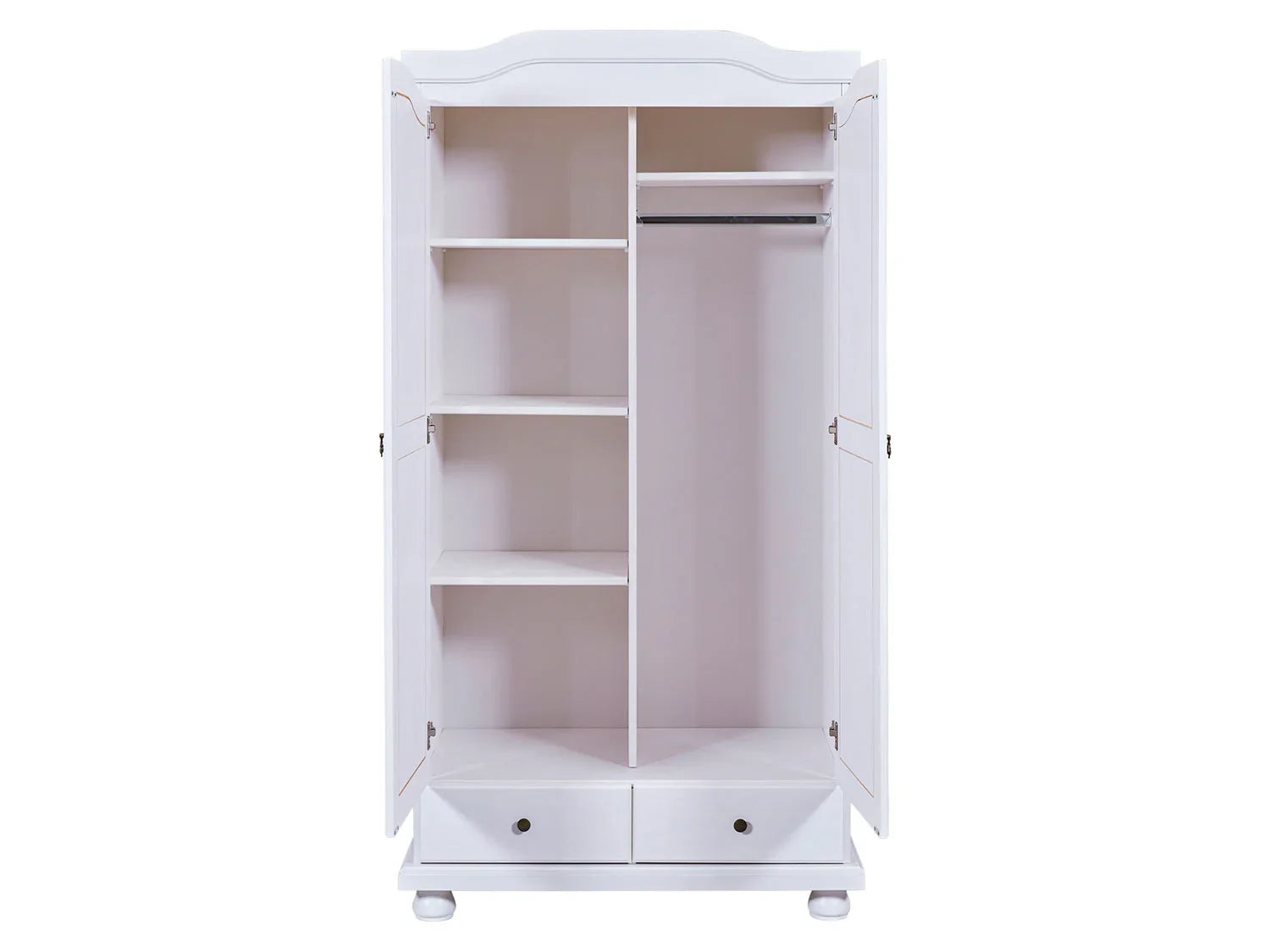 Inter Link Armoire rustique Kappl ou Reutte,  2, 3 ou 4 portes, blanche