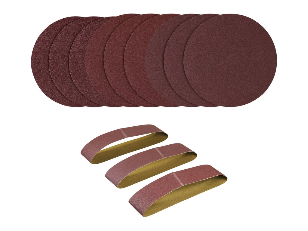 PARKSIDE Set de 12 feuilles abrasives pour ponceuses  bande et  disque