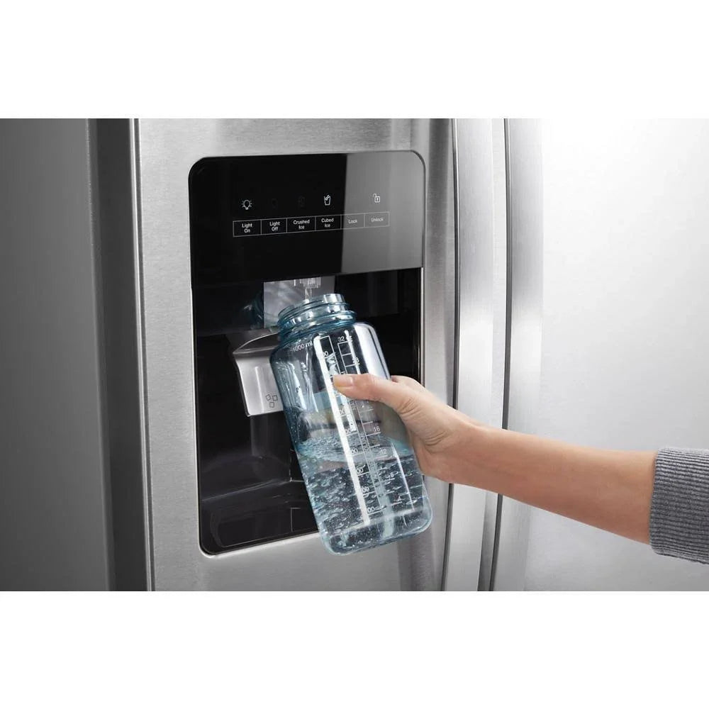 36-Inch Wide Side-By-Side Refrigerator - 24 Cu. ft. Stainless Steel