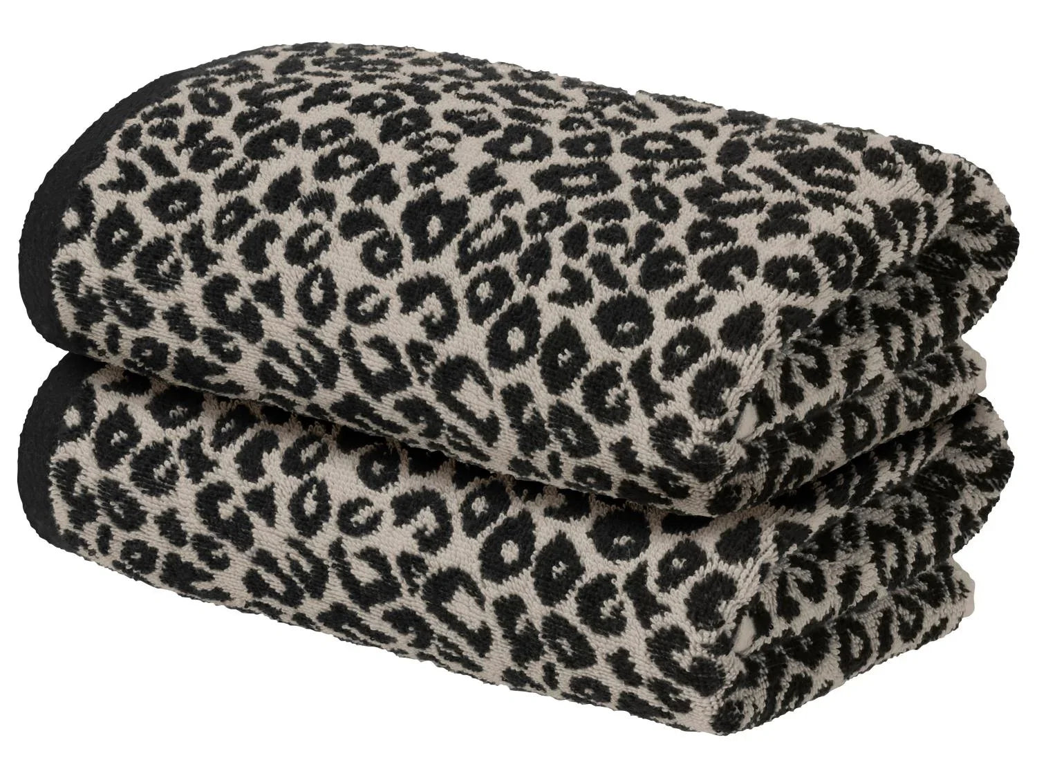 LIVARNO Lot de 2 serviettes de toilette en ponge, 50 x 100 cm