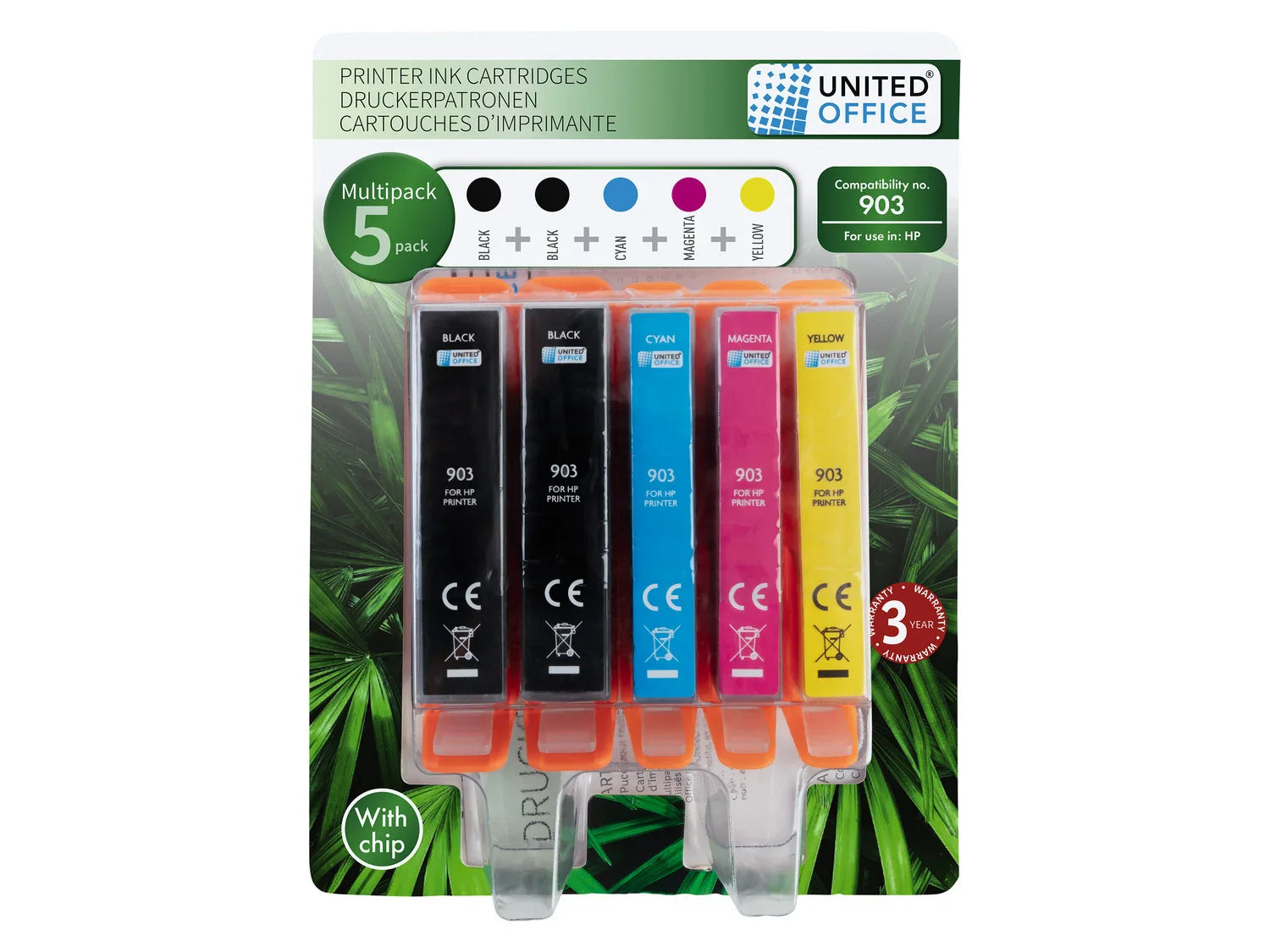 UNITED OFFICE Cartouches d'impression, Multipack, HP