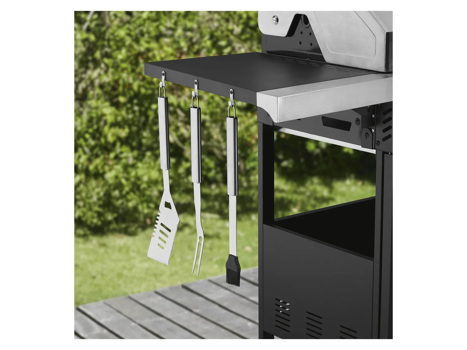 GRILLMEISTER Barbecue  gaz, 3 brleurs, 4 zones de cuisson