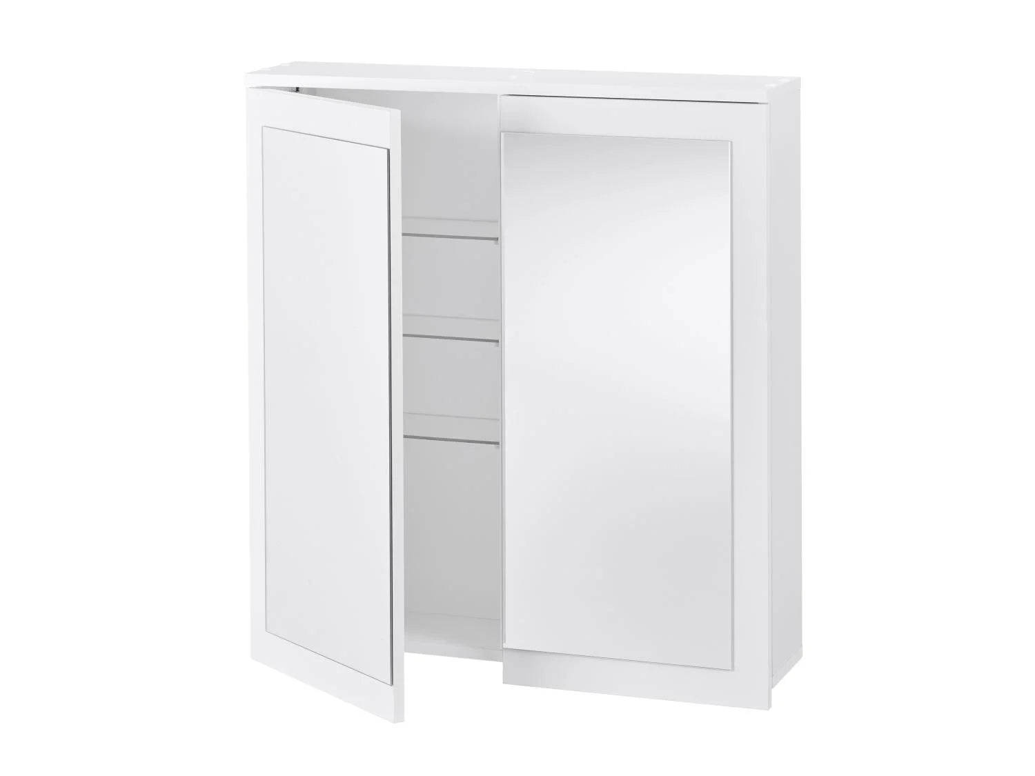 LIVARNO home Armoire de toilette miroir Basel, 68,5 x 75,1 x 16,9 cm, blanche