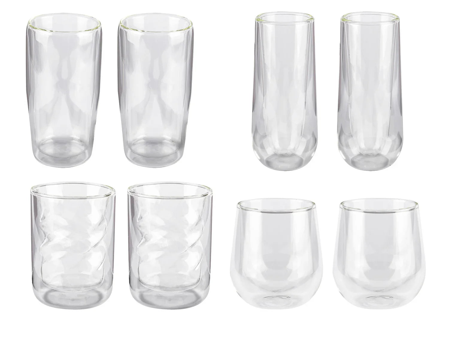 ERNESTO Lot de 2 verres  double paroi