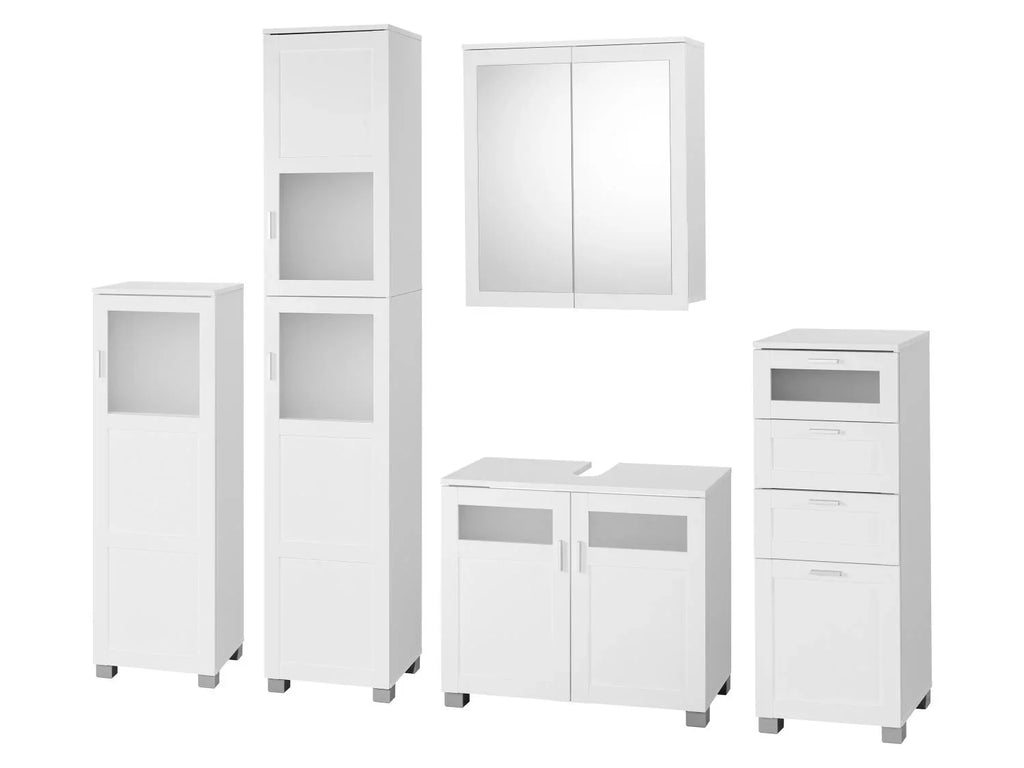 LIVARNO Meuble de salle de bains Basel, 37 x 96,9 x 34,5 cm, blanc