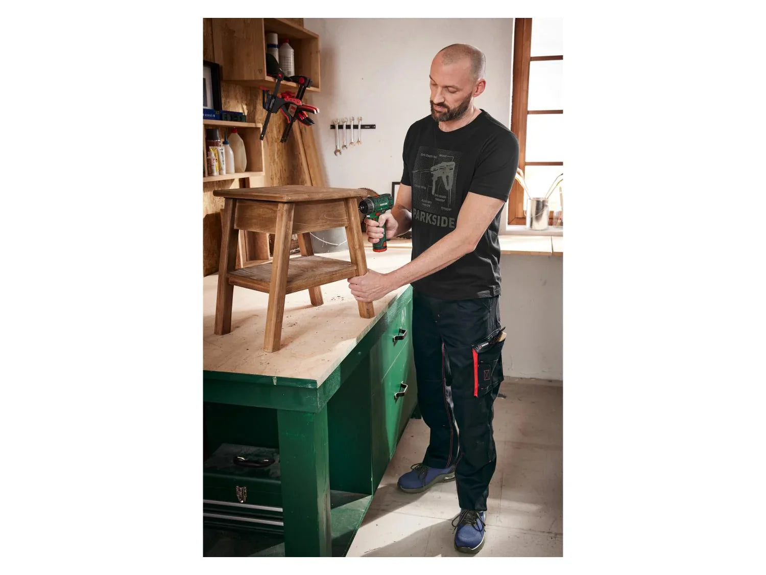 PARKSIDE Perceuse-visseuse sans fil PBSA 12 E4, 28 Nm, 12 V