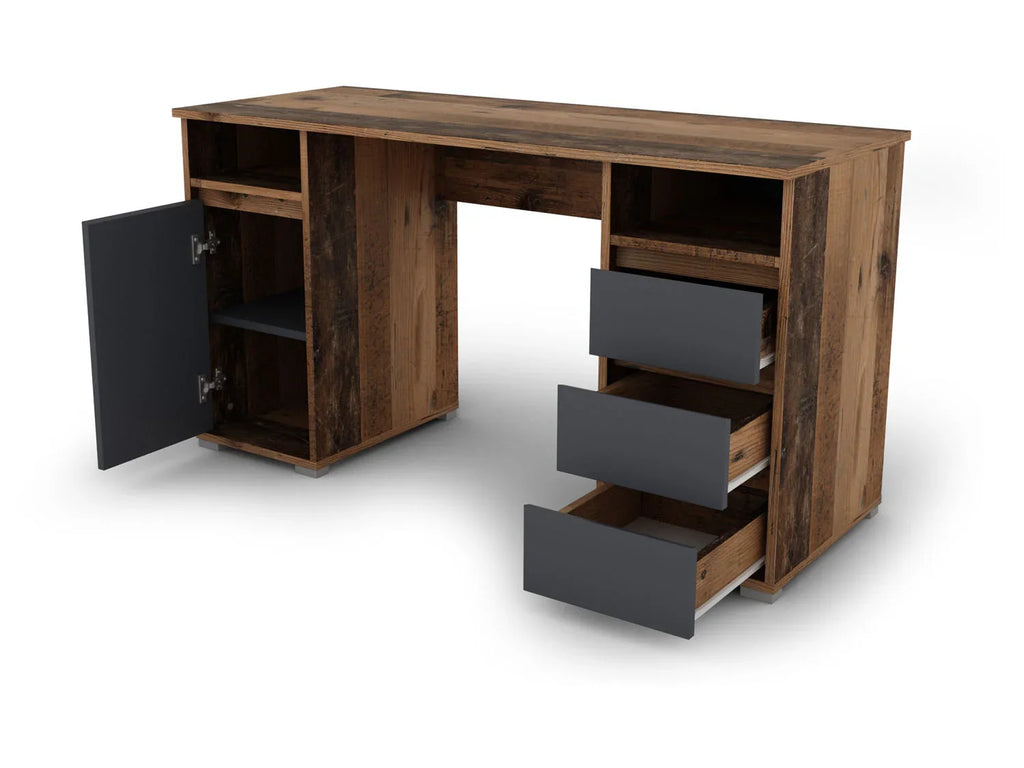byLIVING Bureau Lobo, avec rangements, 138 x 75 x 55 cm