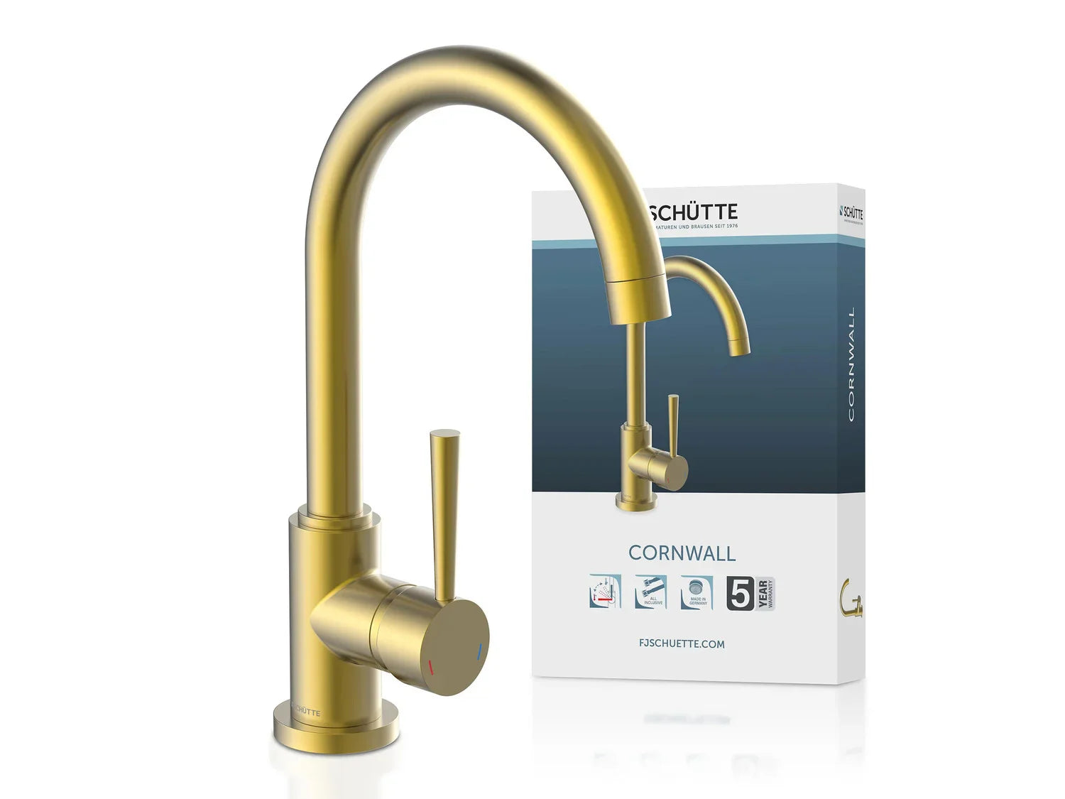 Schtte Mitigeur robinet de cuisine CORNWALL, avec bec courb